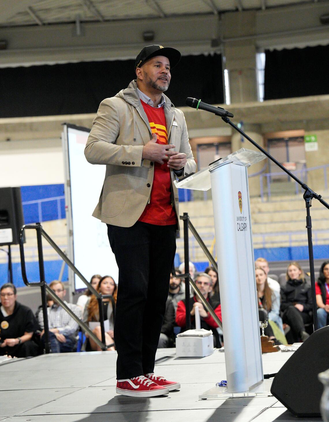 Chancellor Jon Cornish addressing participants